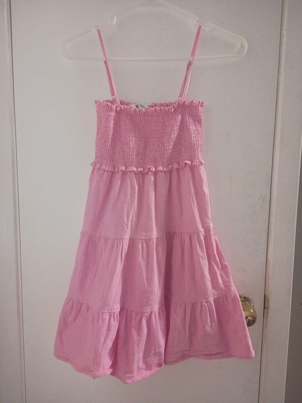 Princess Polly Pink Tiered Smocked Sundress